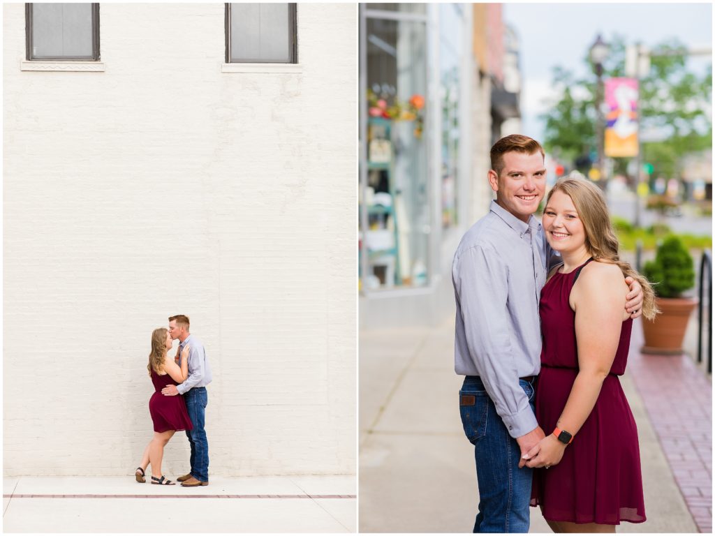Colorado Springs Anniversary Photographer shooting in Downtown Rogers, Arkansas
